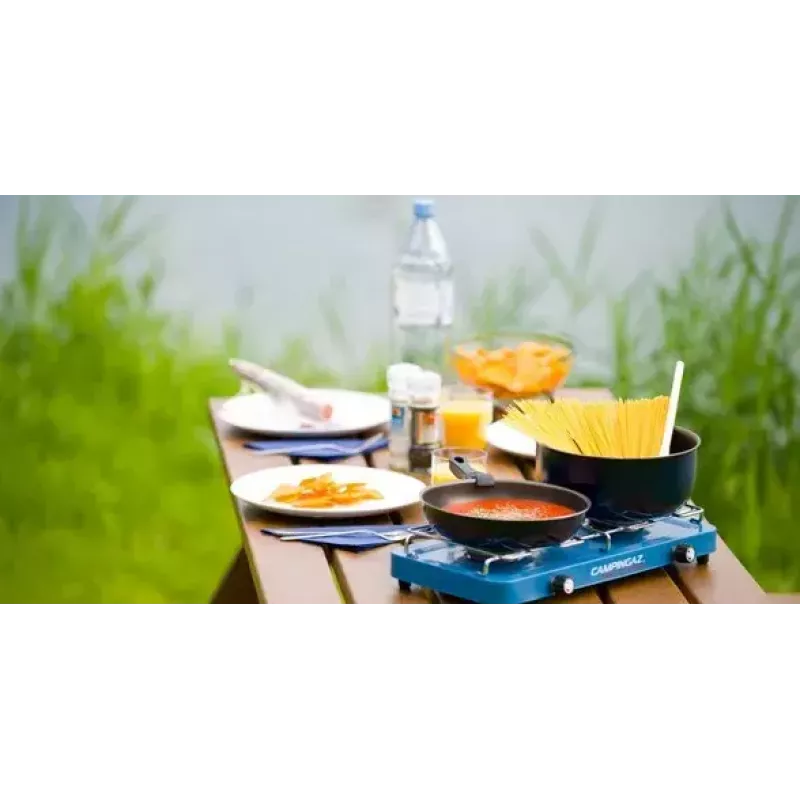 Campingkocher Campingaz Base Camp 2 Kochzonen Blau