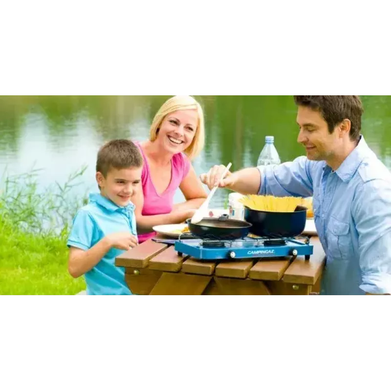 Campingkocher Campingaz Base Camp 2 Kochzonen Blau
