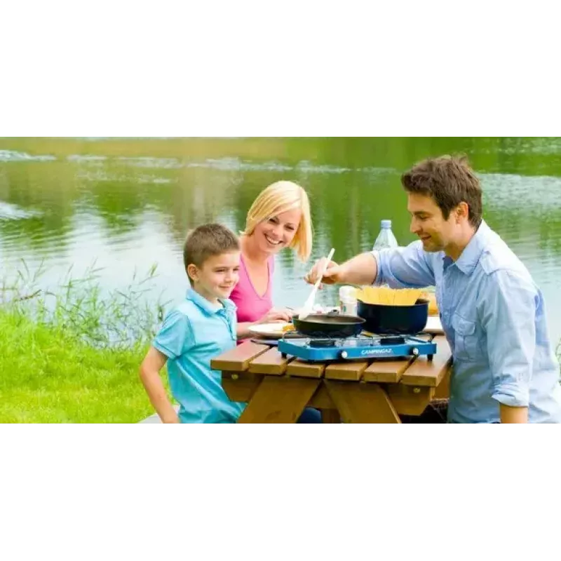 Campingkocher Campingaz Base Camp 2 Kochzonen Blau