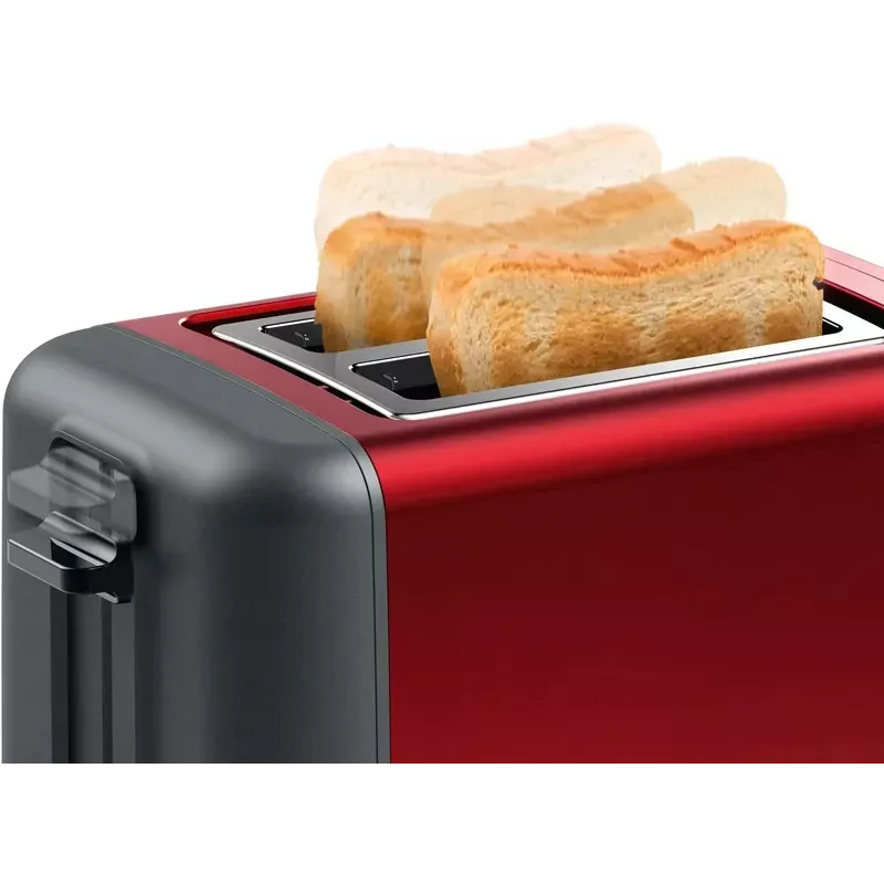 Bosch TAT3P424DE Toaster 2 Scheiben 970 W Schwarz, Rot