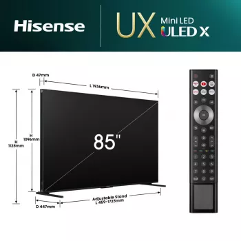 Hisense 85UXNQ 2,16 m (85 Zoll) 4K Ultra HD Smart TV Wi-Fi Schwarz, Grau 700 cd/m²