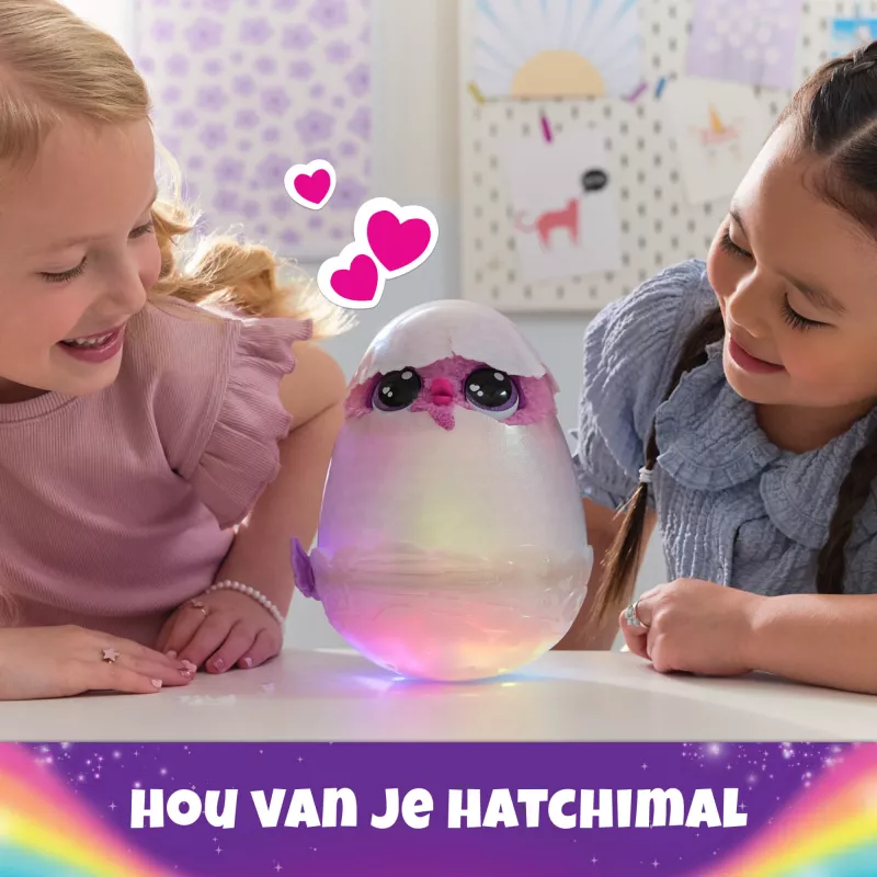 Hatchimals Alive Mystery Hatch Pufficorn Spinmaster AA Batterie Pink Weiß