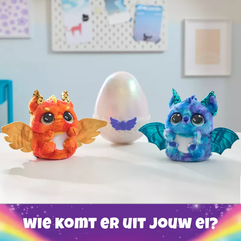 Hatchimals Alive Mystery Hatch Draggle Spinmaster Pink Weiß AA