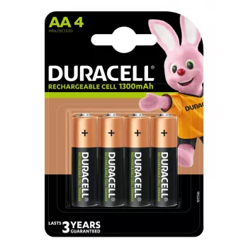 Duracell 4 LR06 1300mAh Wiederaufladbare Batterie Nickel-Metallhydrid (NiMH)