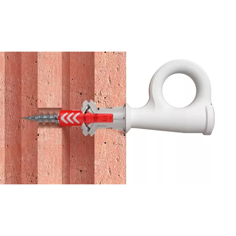 Schraubhaken- und Dübelset Fischer 564173 25 Stück Kunststoff 8 mm