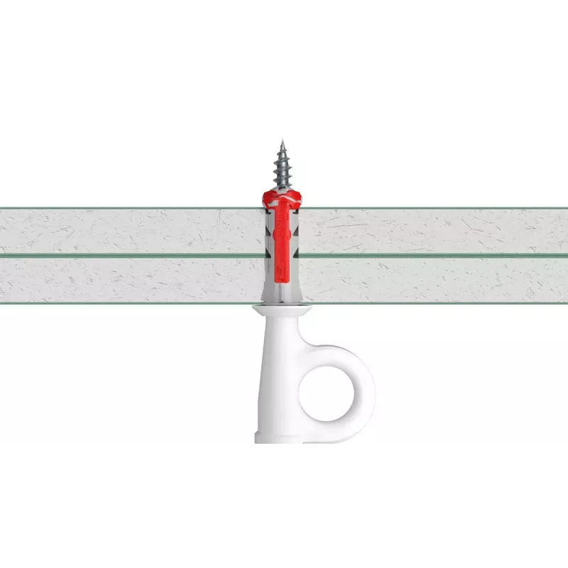 Schraubhaken- und Dübelset Fischer 564173 25 Stück Kunststoff 8 mm