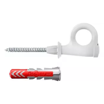 Schraubhaken- und Dübelset Fischer 564173 25 Stück Kunststoff 8 mm