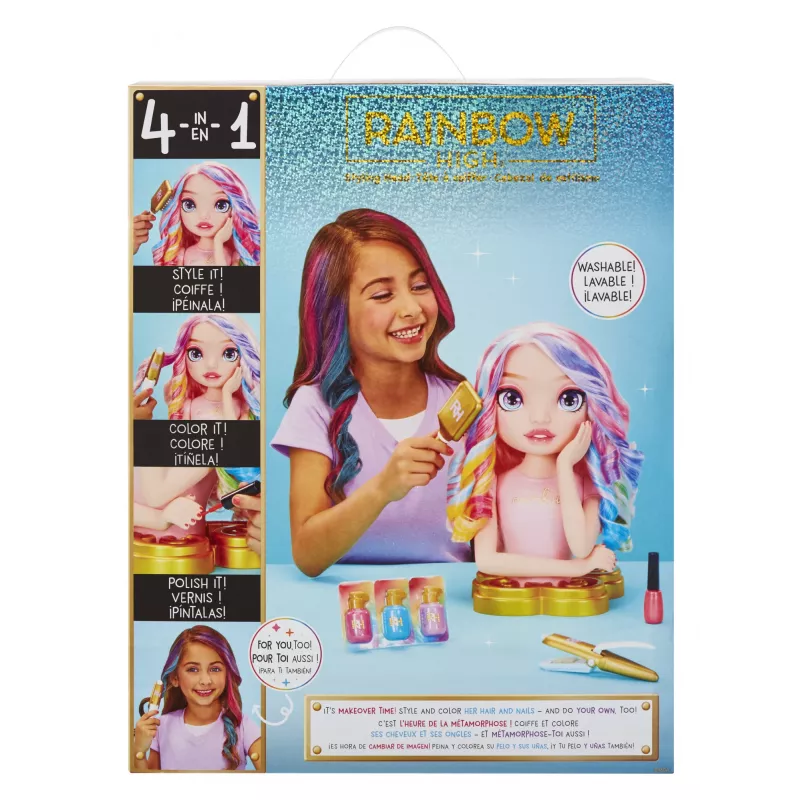 Rainbow High Styling Head Spielset, Make-up/Frisier-Puppenkopf, Weiblich, 4 Jahr(e), Junge/Mädchen, Mehrfarbig