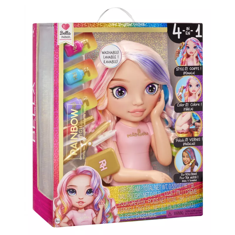 Rainbow High Styling Head Spielset, Make-up/Frisier-Puppenkopf, Weiblich, 4 Jahr(e), Junge/Mädchen, Mehrfarbig