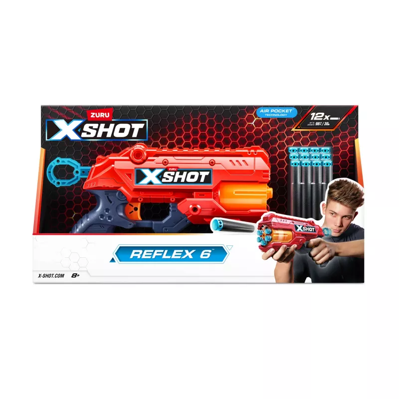 Spielzeug-Blaster ZURU XSHOT Excel Reflex 6 Blaster 12 Darts Mehrfarbig