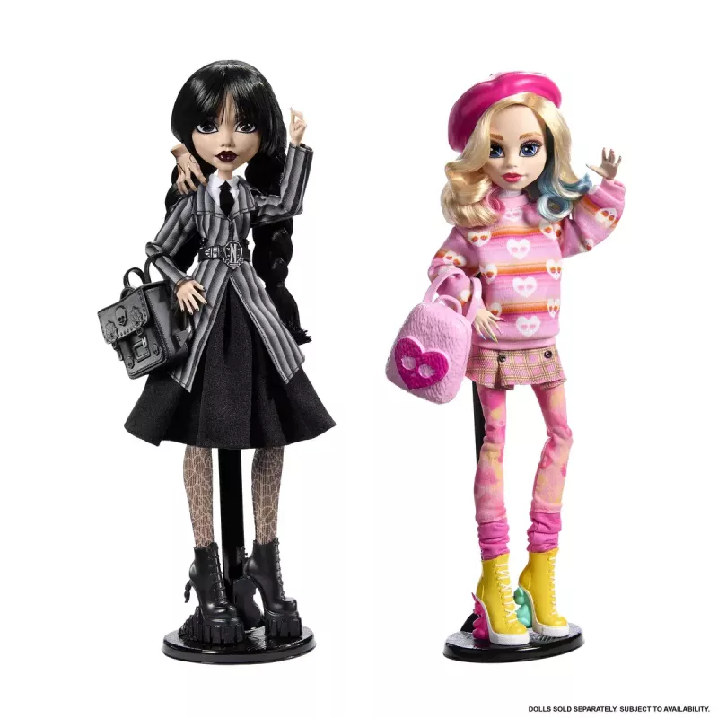 Modepuppe Mattel Monster High Wednesday Enid Sinclair Mehrfarbig
