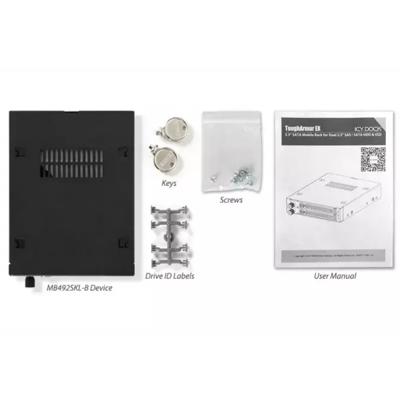 Laufwerksschacht-Blende Icy Dock MB492SKL-B