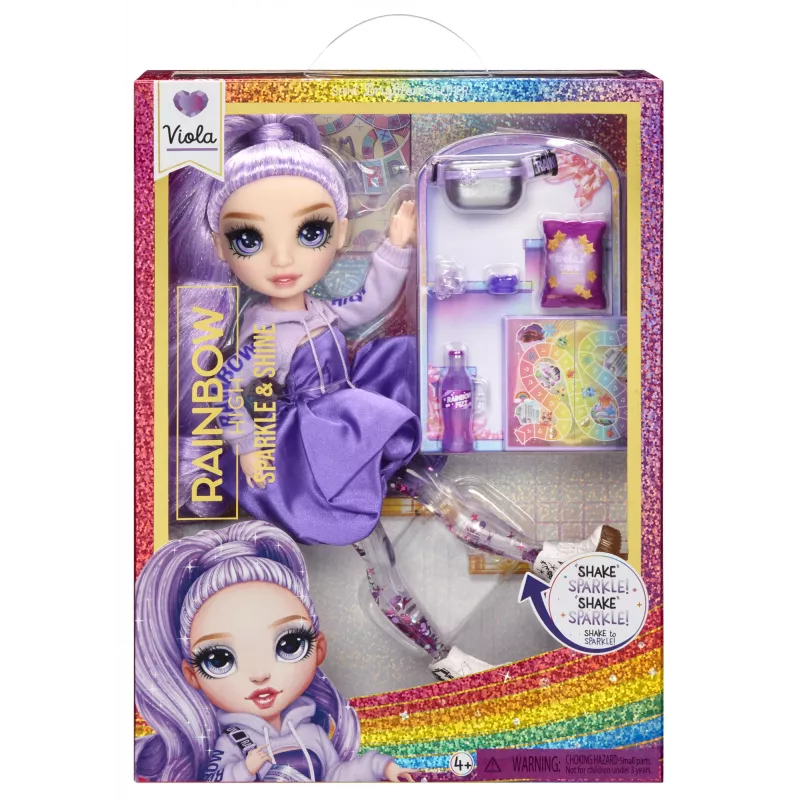Rainbow High Sparkle & Shine Modepuppen - Viola (Lila), Modepuppe, Weiblich, 4 Jahr(e), Junge/Mädchen, 280 mm, Mehrfarbig