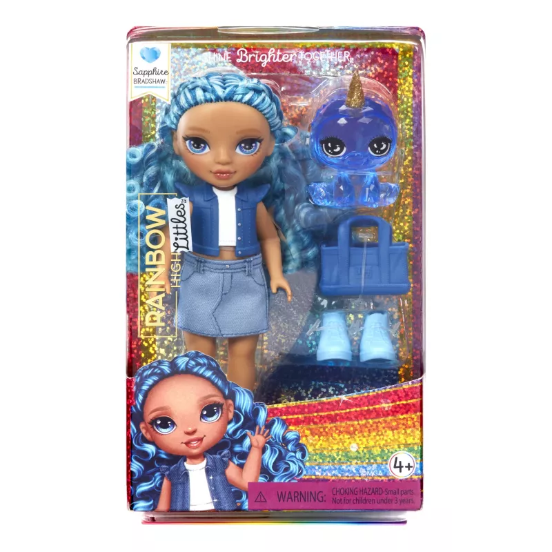 Rainbow High Littles Puppen – Sapphire (Blau), Modepuppe, Weiblich, 4 Jahr(e), Junge/Mädchen, Mehrfarbig