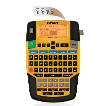 DYMO RHINO 4200 Industrie-Etikettendrucker | QWERTZ-Tastatur und zeitsparende Hotkeys | Robuster Etikettendrucker für Baustellen und schwere Etikettierarbeiten