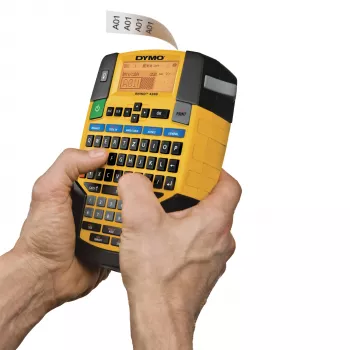 DYMO RHINO 4200 Industrie-Etikettendrucker | QWERTZ-Tastatur und zeitsparende Hotkeys | Robuster Etikettendrucker für Baustellen und schwere Etikettierarbeiten