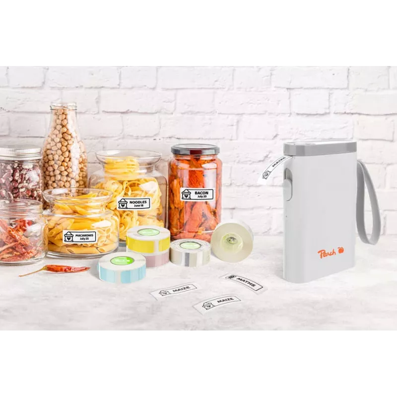 Ersatzrollen PEACH PE-110 transparent für Laber Printer PE102, kompatible Ersatzmedien