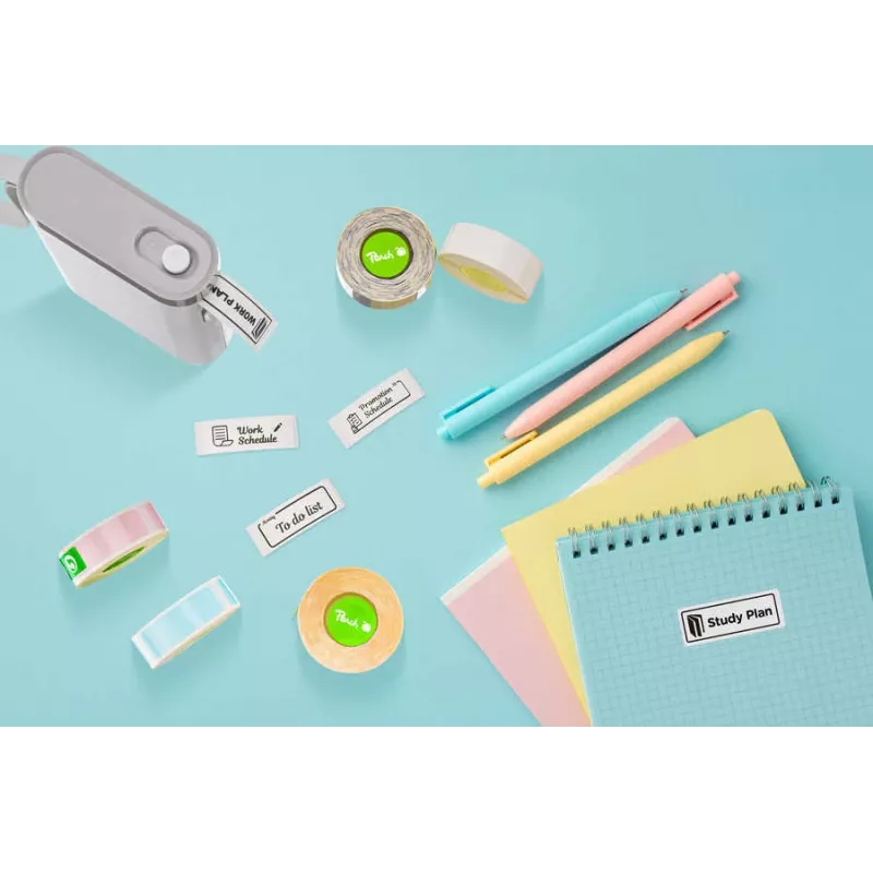 Ersatzrollen PEACH PE-110 transparent für Laber Printer PE102, kompatible Ersatzmedien