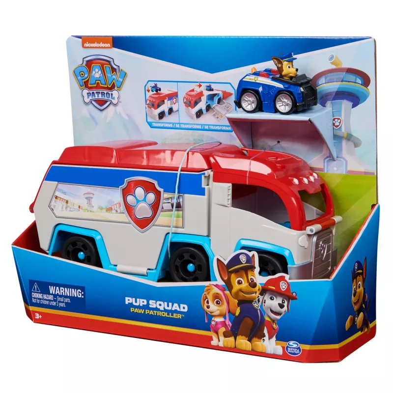 Fahrzeugset Spin Master PAW Patrol Pup Squad Patroller Team Vehicle mit sammelbarem Chase-Auto, ab 3 Jahren, Kunststoff, mehrfarbig