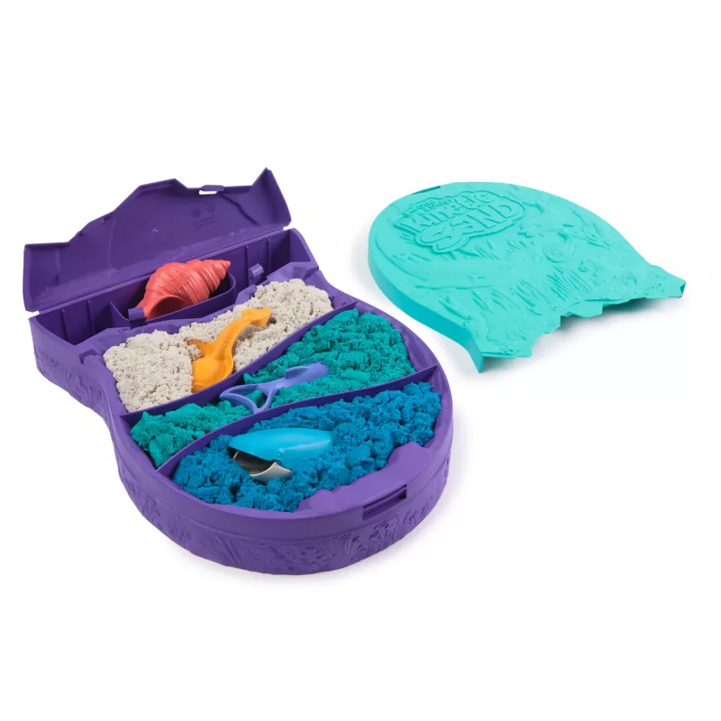 Kinder-Kinetic-Sand Spinmaster Project Planet Deep Sea — 680 g Spielsand mit Meeresbewohner-Werkzeugen, mehrfarbig