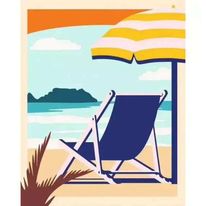 Ravensburger Malset CreArt Gallery Wall Set 'Am Strand' 23901 — Malaktivitätsset mit Rahmenpaneelen