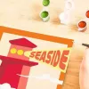 Malset Ravensburger CreArt – Leuchtturm am Meer, kreatives Malen-nach-Zahlen-Set