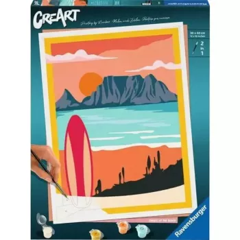 Ravensburger Malen nach Zahlen CreArt 'Sonnenuntergang am Strand' Modell 23898 — Malset für Erwachsene und Jugendliche