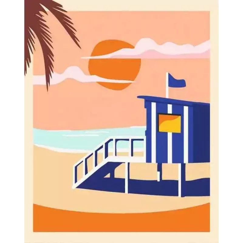 Malset Ravensburger CreArt Beach - Cottage, Modell 23896, enthält Leinwand und Farben