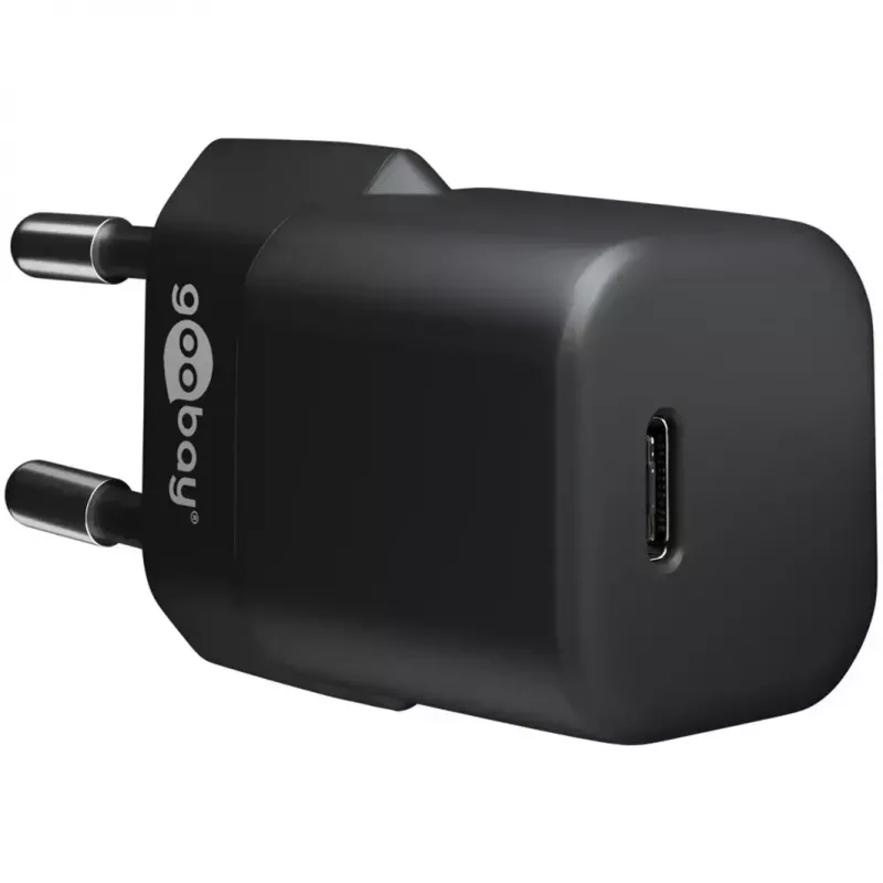 Ladegerät GOOBAY 61083 20W PD mit 1 m Kabel — USB-C-Netzteil, 20 W Leistung
