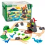 Eisenbahn-Spielset Ravensburger Dinosaur Deluxe Set BRIO World 63610400 mit interaktiven Funktionen