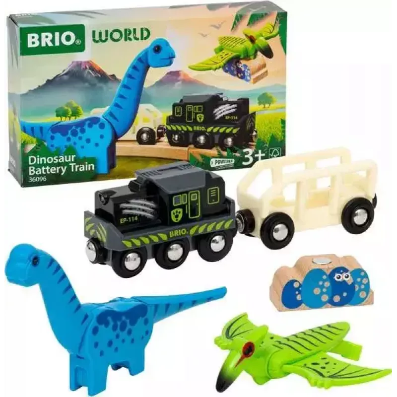 Train BRIO Dinosaur Battery Train Multicolour Wood 3+