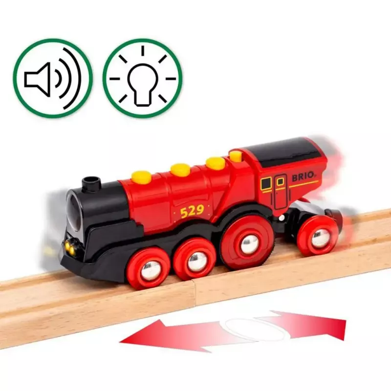 Ravensburger BRIO World Rote Lola Bauernhof Zug-Set – Holzspielzeug-Zugset
