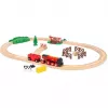 Ravensburger BRIO World Rote Lola Bauernhof Zug-Set – Holzspielzeug-Zugset