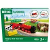 Ravensburger BRIO World Rote Lola Bauernhof Zug-Set – Holzspielzeug-Zugset