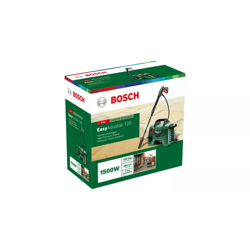 Bosch EasyAquatak 120 Hochdruckreiniger Kompakt Elektrisch 348 l/h 1500 W Schwarz, Grün