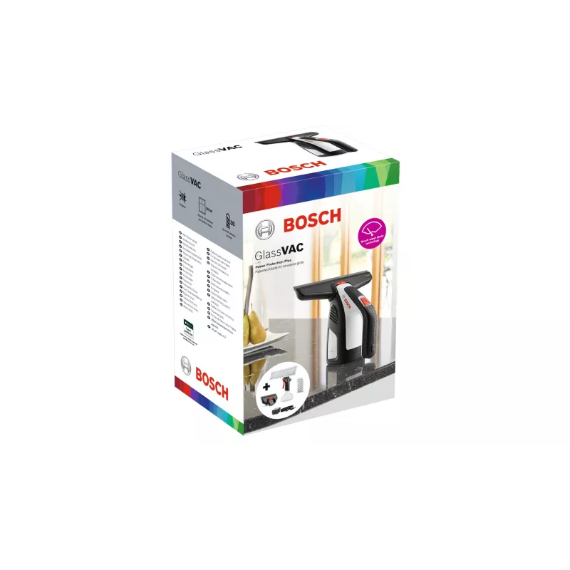 Bosch GlassVAC elektrischer Fensterreiniger 0,1 L Schwarz, Rot, Silber