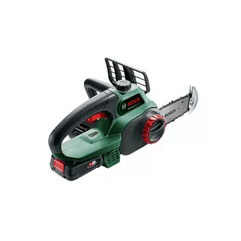 Akku-Kettensäge Bosch UniversalChain 18 — 13,5 cm Schwert, 20 cm Schnittlänge, 2,5 Ah Akku, 3 kg