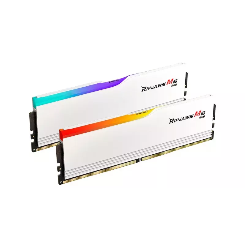 DIMM 96 GB DDR5-5600 (2x 48 GB) Dual-Kit, Arbeitsspeicher weiß, F5-5600J4040D48GX2-RM5RW, Ripjaws M5 RGB, INTEL XMP