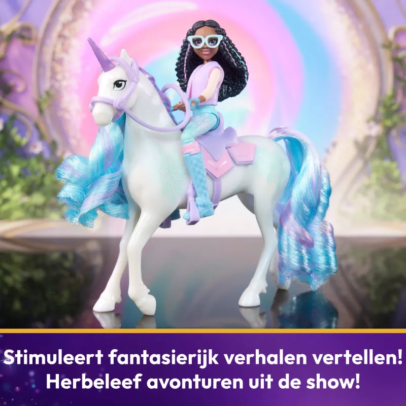 Unicorn Academy, Layla & Glacier mit 2 Zubehörteilen & Haarwerkzeug, Puppen & Einhorn-Spielzeug für Mädchen ab 4 Jahren