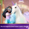 Unicorn Academy, Layla & Glacier mit 2 Zubehörteilen & Haarwerkzeug, Puppen & Einhorn-Spielzeug für Mädchen ab 4 Jahren