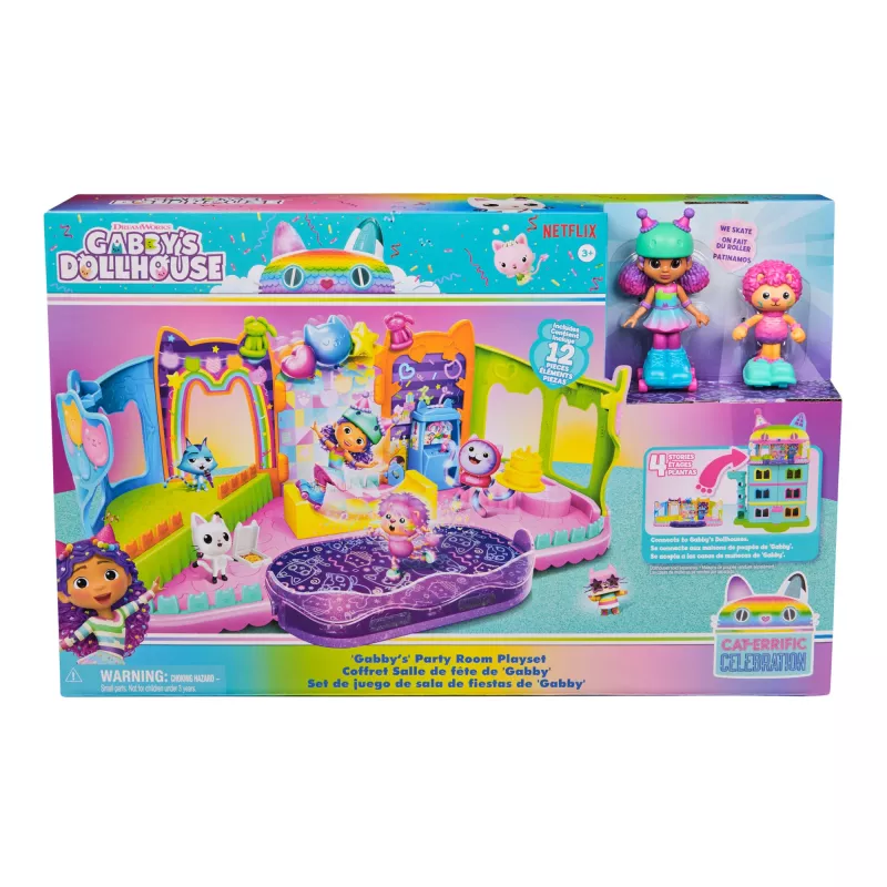 Action/Abenteuer Spinmaster Gabby's Dollhouse Gabbys Partyraum Mehrfarbig