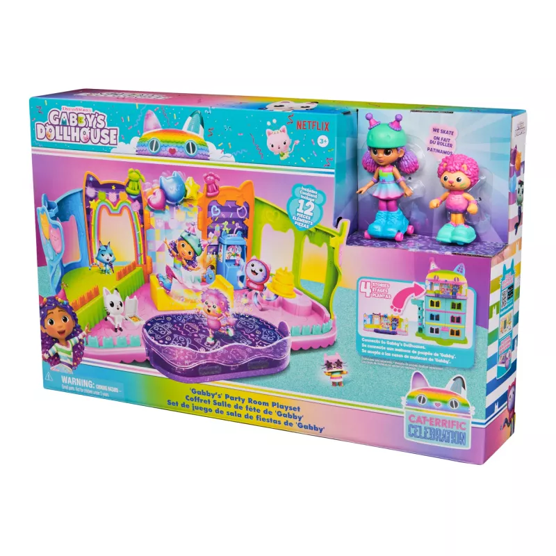Action/Abenteuer Spinmaster Gabby's Dollhouse Gabbys Partyraum Mehrfarbig