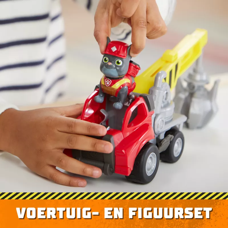 Rubble & Crew, Chargers Kran-Greifspielzeug-LKW mit beweglichen Teilen und einer Sammel-Actionfigur, Spielzeug für Kinder ab 3 Jahren