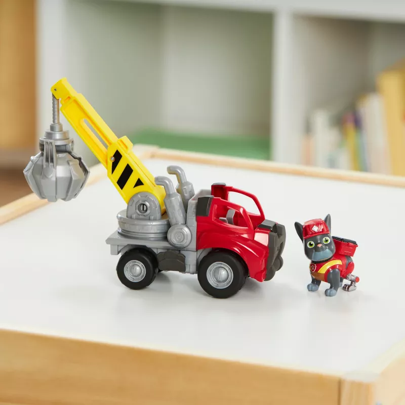 Rubble & Crew, Chargers Kran-Greifspielzeug-LKW mit beweglichen Teilen und einer Sammel-Actionfigur, Spielzeug für Kinder ab 3 Jahren