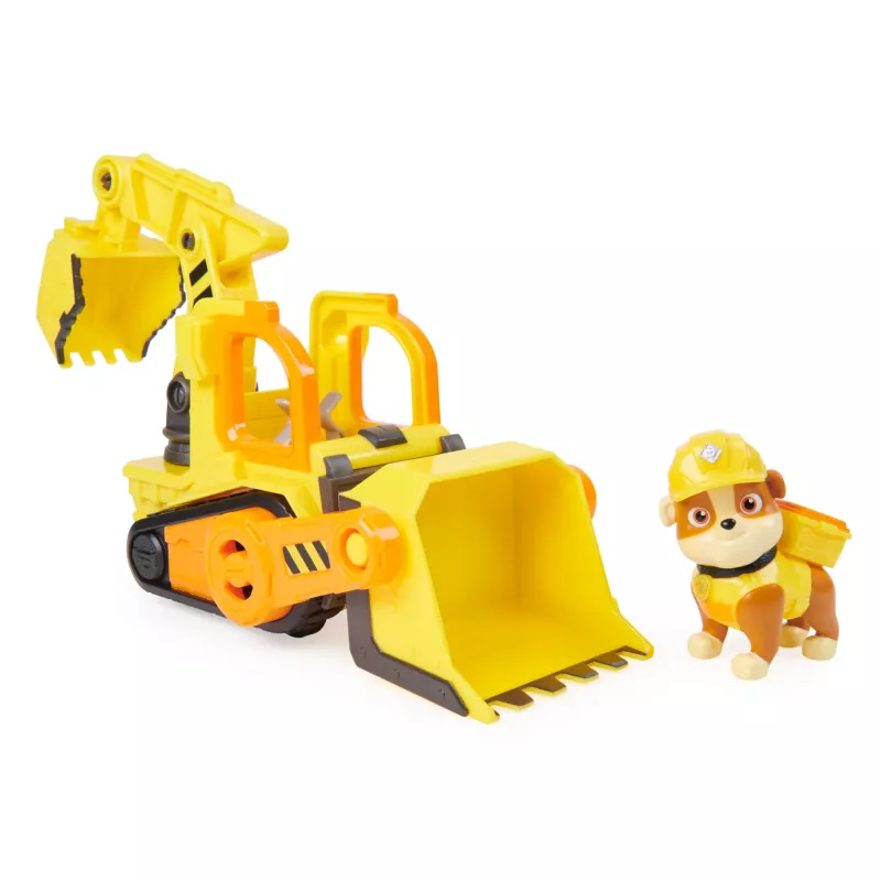 Bulldozer-Spielzeug Spinmaster Rubble’s Bulldozer – Kunststoffkonstruktion, für Kinder ab 3 Jahren, schwarz/orange/gelb