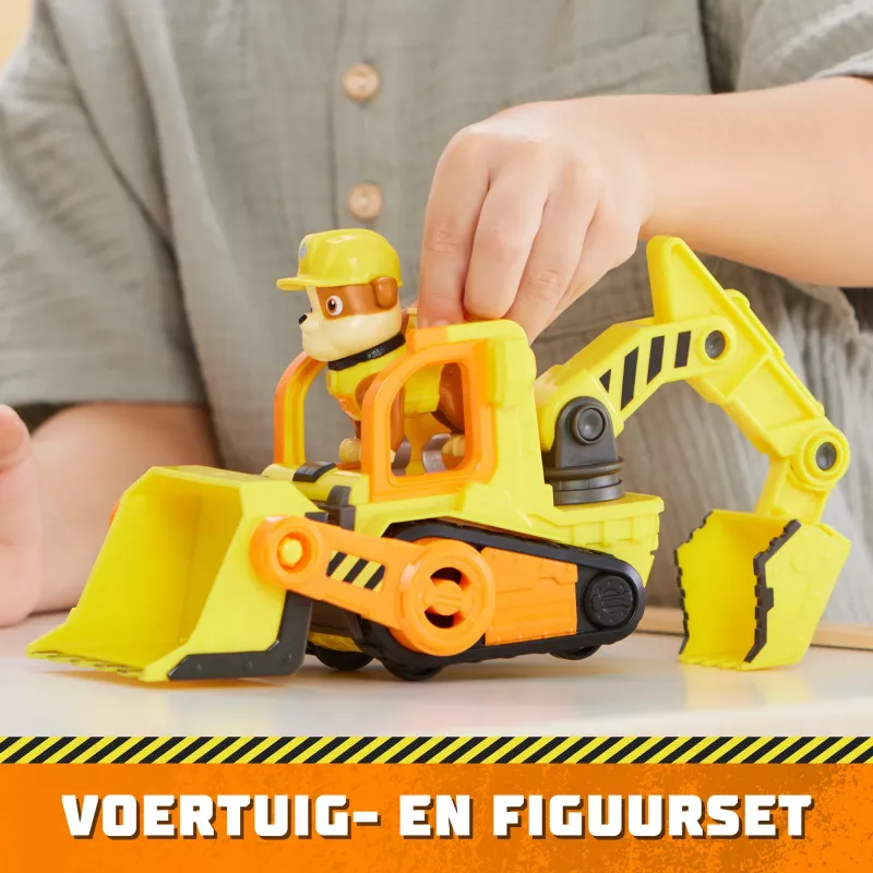 Bulldozer-Spielzeug Spinmaster Rubble’s Bulldozer – Kunststoffkonstruktion, für Kinder ab 3 Jahren, schwarz/orange/gelb