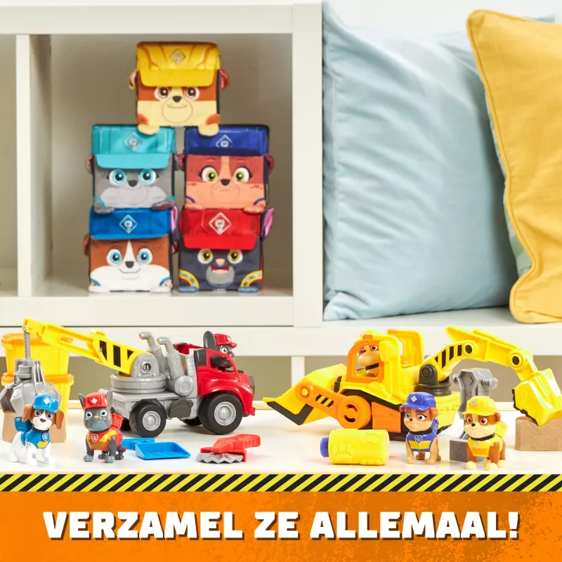 Bulldozer-Spielzeug Spinmaster Rubble’s Bulldozer – Kunststoffkonstruktion, für Kinder ab 3 Jahren, schwarz/orange/gelb