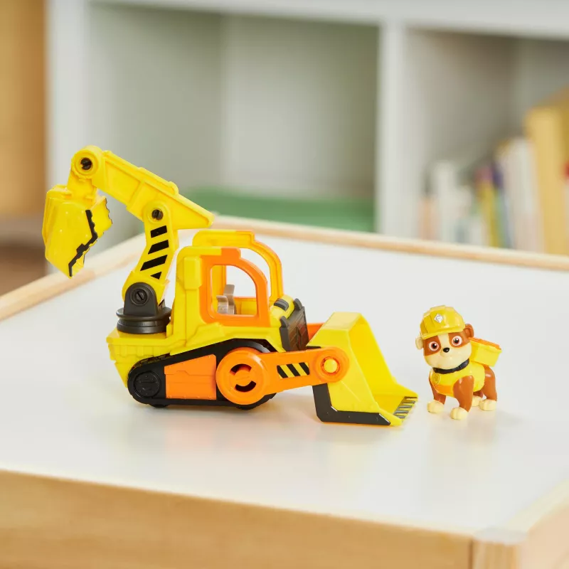 Bulldozer-Spielzeug Spinmaster Rubble’s Bulldozer – Kunststoffkonstruktion, für Kinder ab 3 Jahren, schwarz/orange/gelb