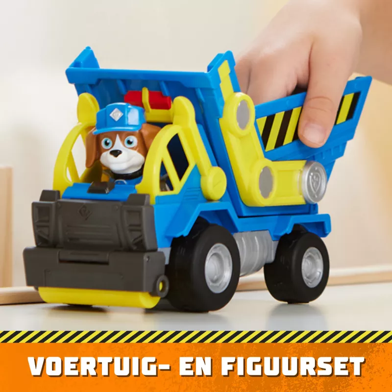 Rubble & Crew, Wheelers Muldenkipper-Spielzeug mit beweglichen Teilen und einer Sammelfigur, Kinderspielzeug ab 3 Jahren