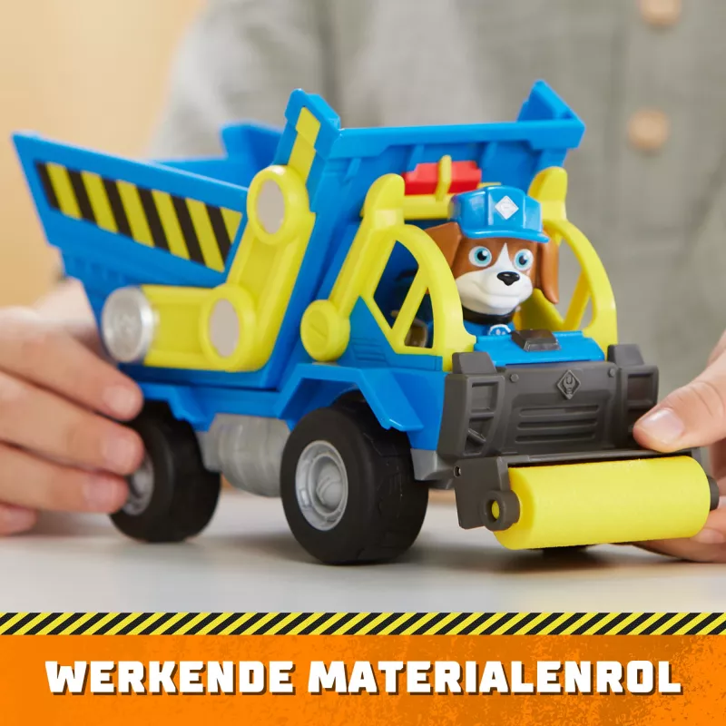 Rubble & Crew, Wheelers Muldenkipper-Spielzeug mit beweglichen Teilen und einer Sammelfigur, Kinderspielzeug ab 3 Jahren